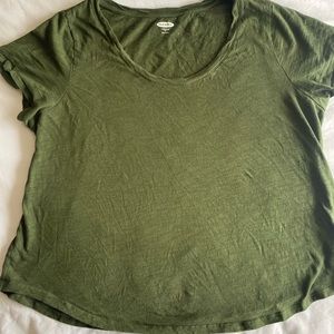 Old Navy Everywear Green Scoop Neck Shirt
